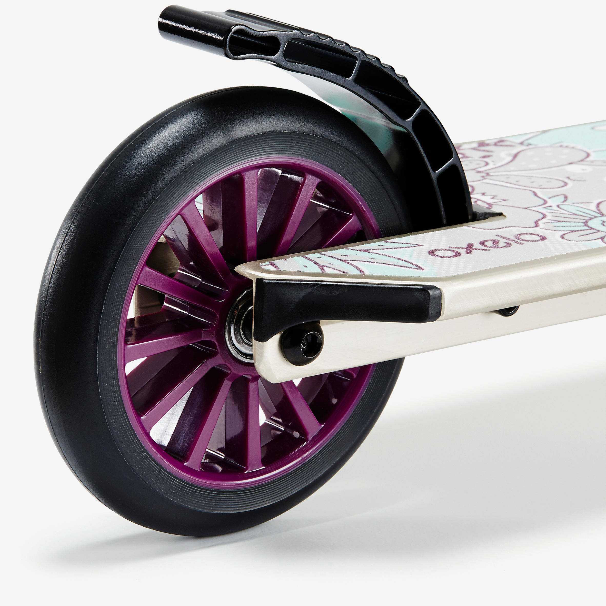 Kids' Scooter MID 5 with Handlebar Brake and Suspension - Cactus -  5