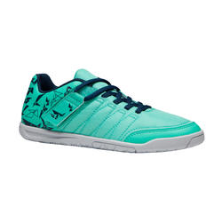 CLR 500 Kids' Futsal Boots - Green / Blue