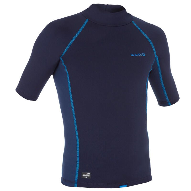 Maglia lycra termica anti-UV bambino azzurra