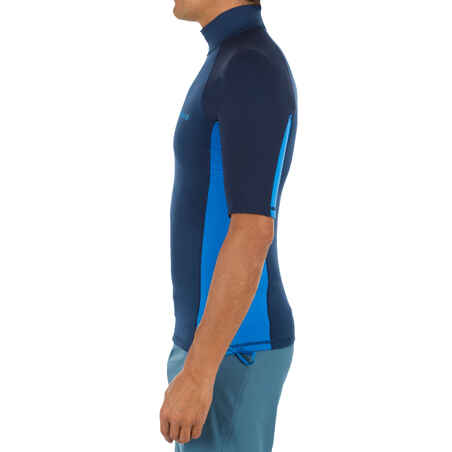 900 Men's Short Sleeve Thermal fleece UV Protection surfing Top T-Shirt - Blue