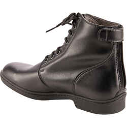 500 Adult Lace-Up Horse Riding Jodhpur Boots - Black