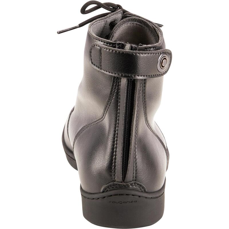 Boots équitation lacets Adulte - 500 noires