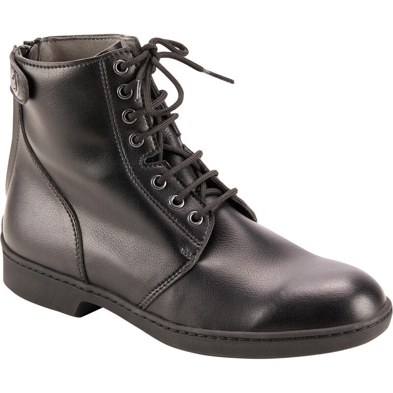 Botas Equitación Fouganza Schooling Adulto Negro PVC - Decathlon