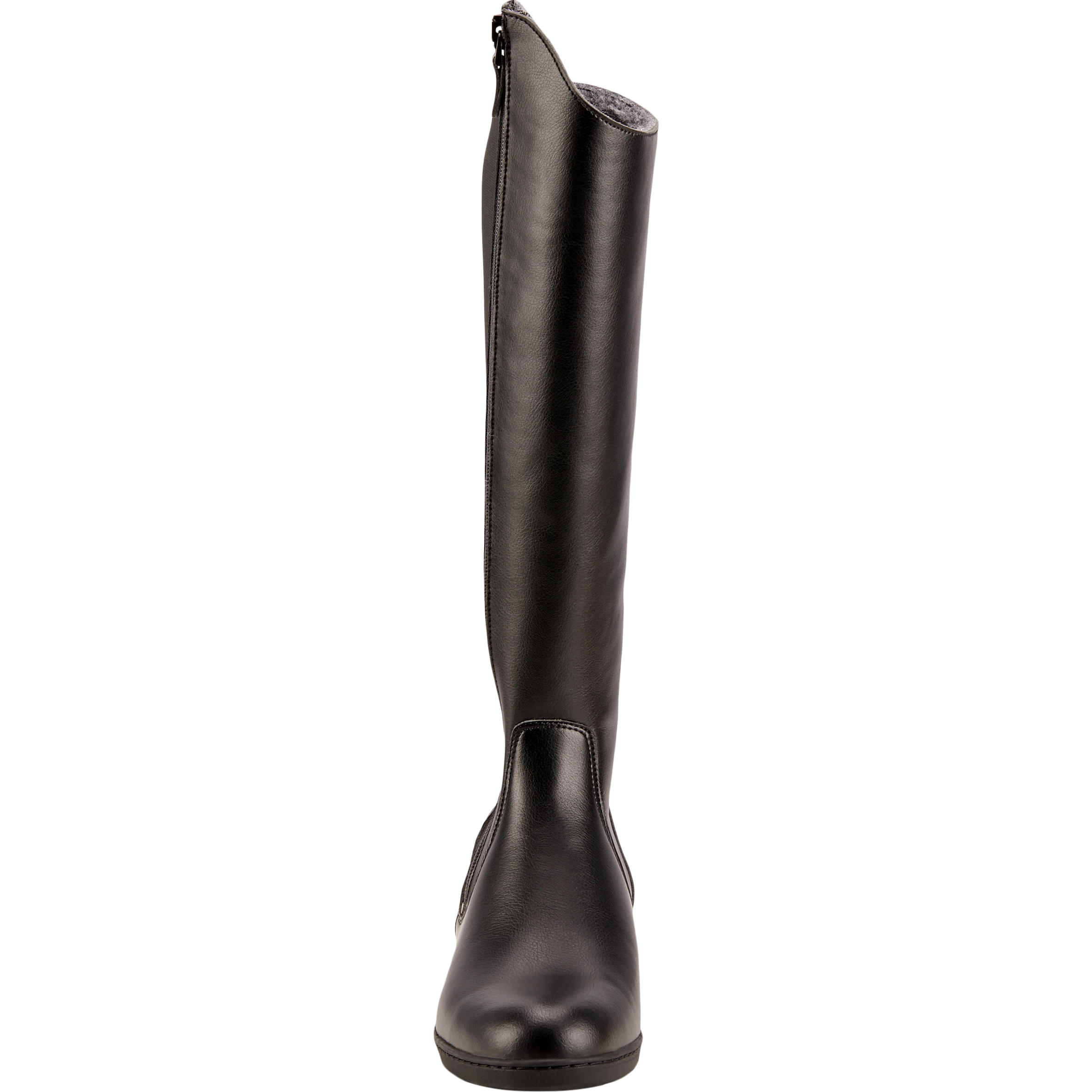 500 Warm Adult Horse Riding  Long Boots - Black 3/7