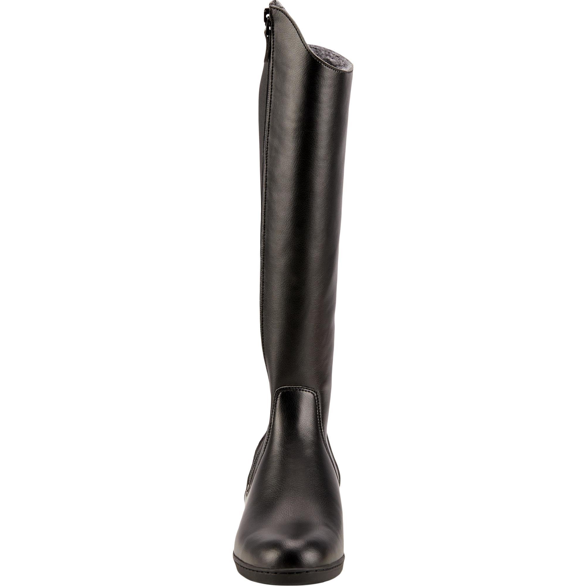 Warm adult riding boots 500 WARM black