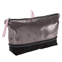 Pochette argentée de danse multi-compartiments pour chaussons