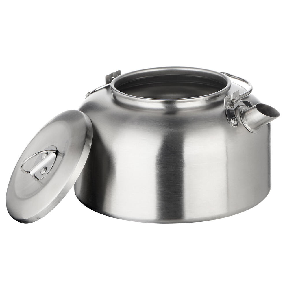 Hervidor de camping, vivac y senderismo de acero inoxidable de 1 litro 500