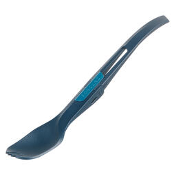 健行摺疊餐具（叉子／湯匙）－TREK 500－藍色塑膠材質