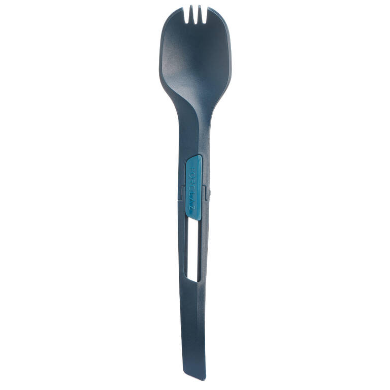 Trek 500 Folding Plastic Trekking Fork/Spoon - Biru