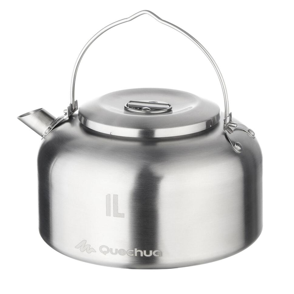 MH500 Hikers' camping kettle in stainless steel 1 litre Decathlon