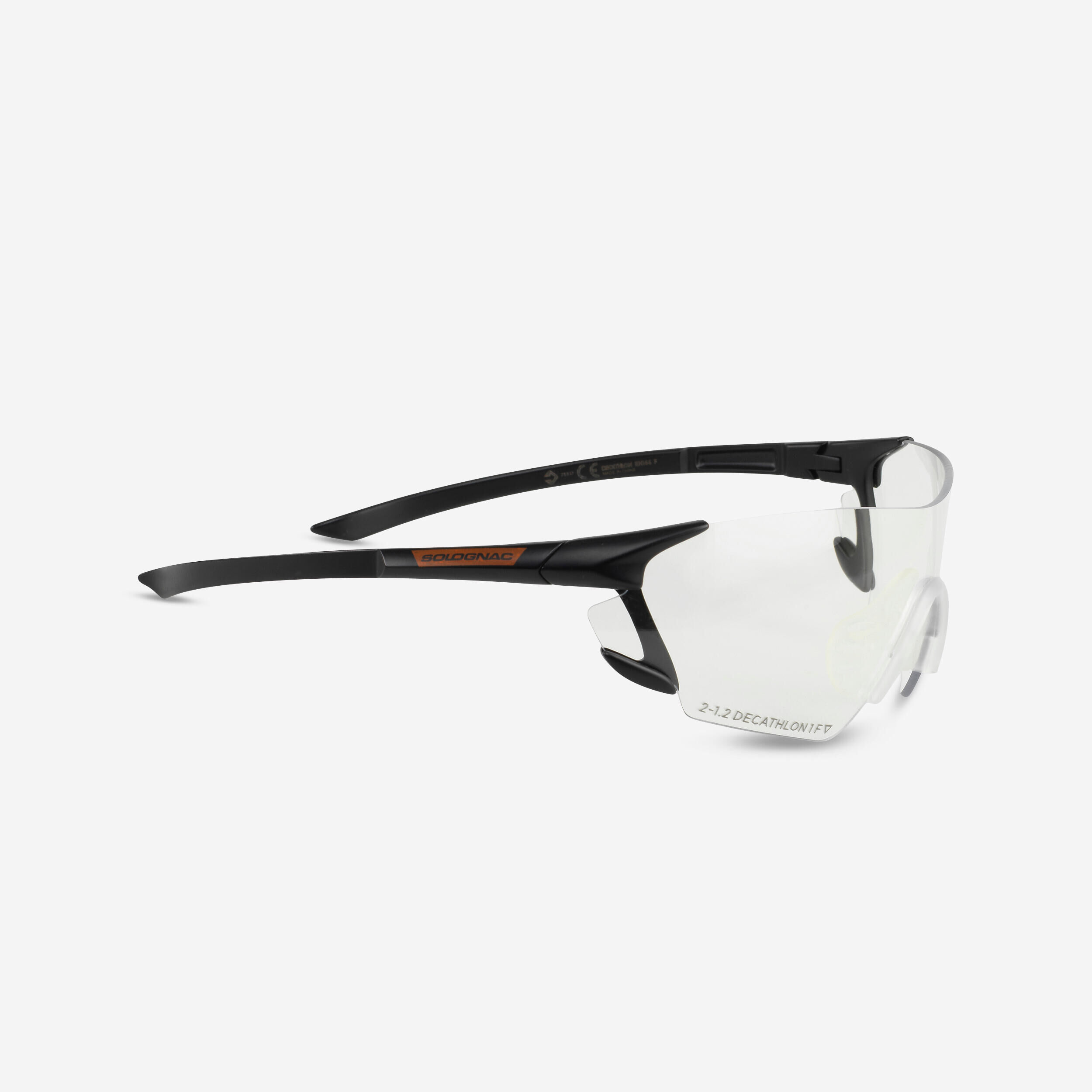 SOLOGNAC CLAY PIGEON SHOOTING PROTECTIVE GLASSES 100, PLAIN STRONG LENSES, CATEGORY 0