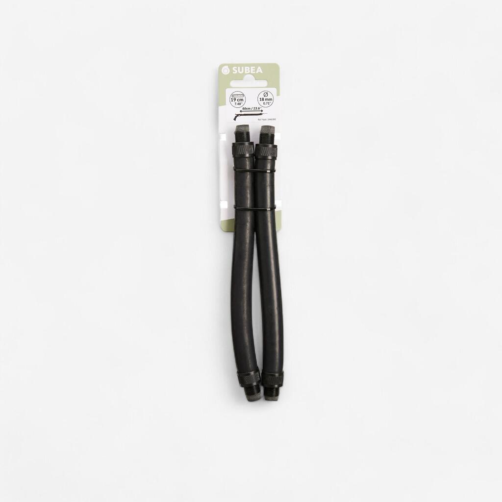PAIR OF BANDS Ø18 MM SPF 22 CM FOR 75 CM SPEAR FISHING SPEARGUN