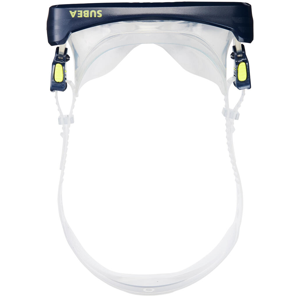 Potápačská maska 100 SCD dvojfarebná proti zahmlievaniu