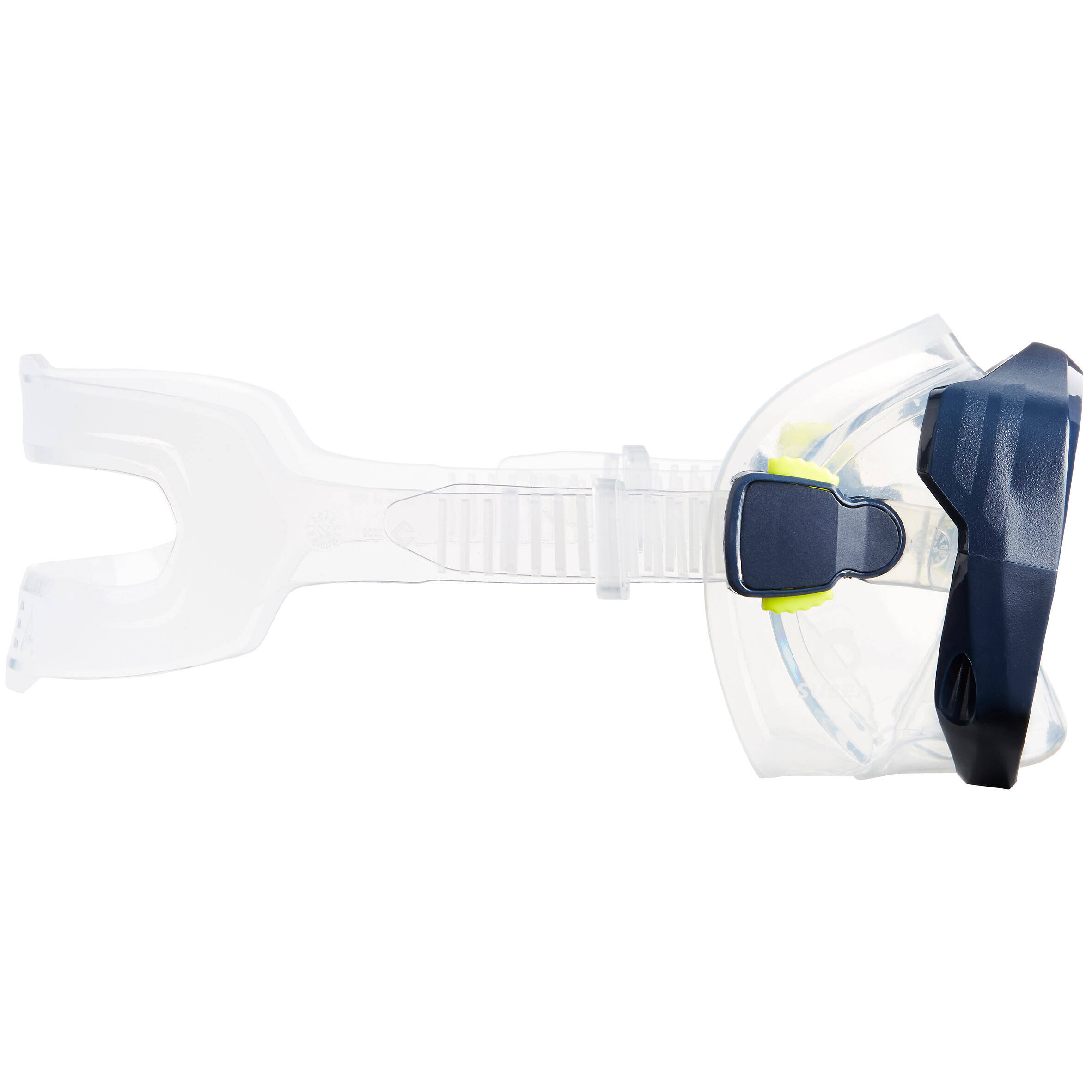 Scuba Diving Mask 100 Skirt and Blue Frame -  3