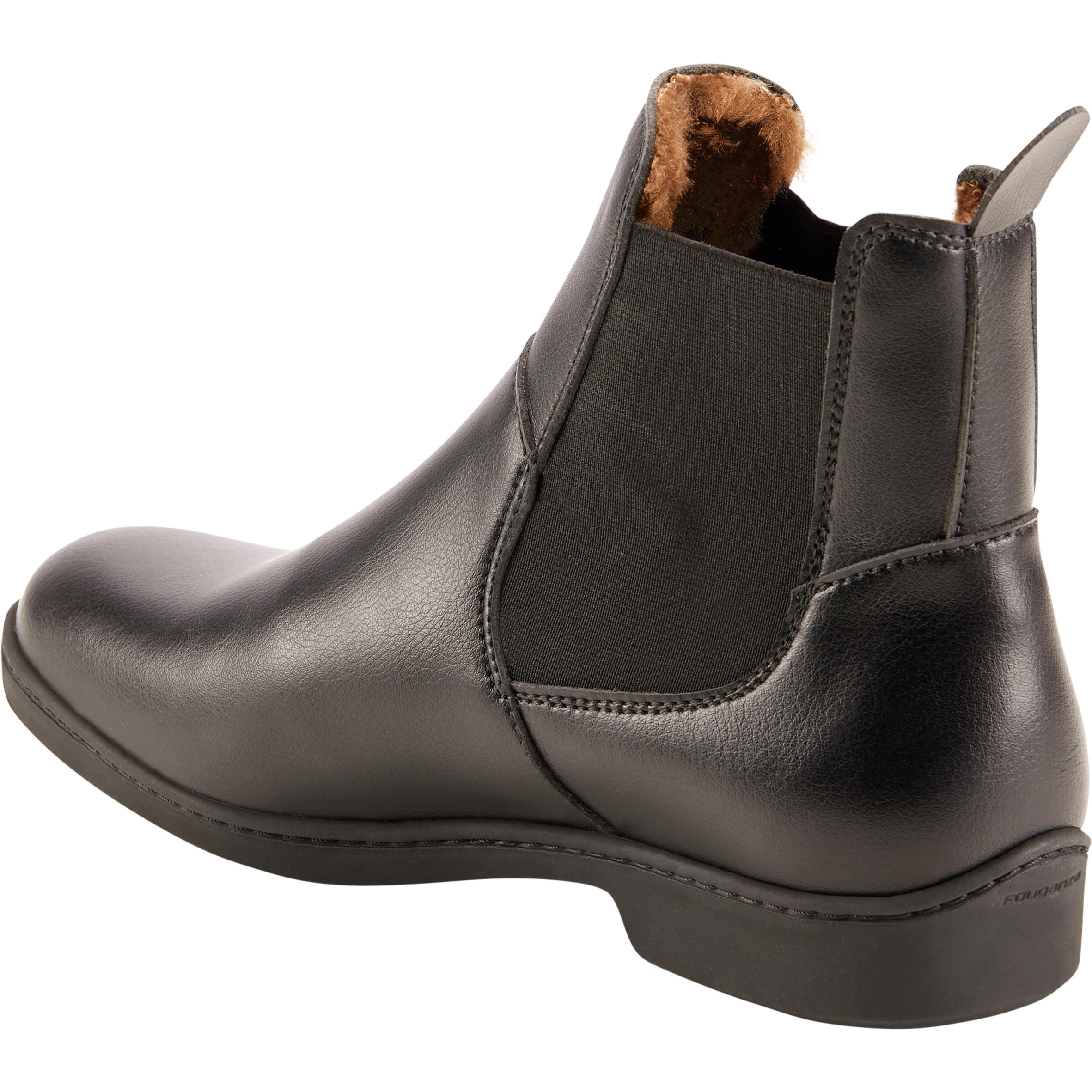 500 Warm Adult Horse Riding Jodhpur Boots - Black 4/6