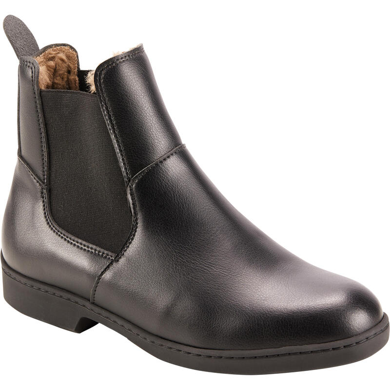 Botins Quentes de Equitação Adulto 500 WARM Preto