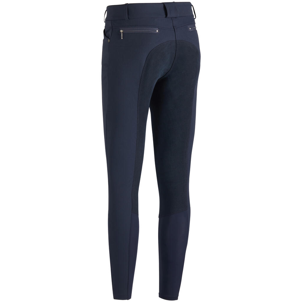 580 Full Seat Women's Horse Riding Jodhpurs - Navy