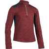 500 Warm Children's Horse Riding Long-Sleeved Polo Shirt - Burgundy