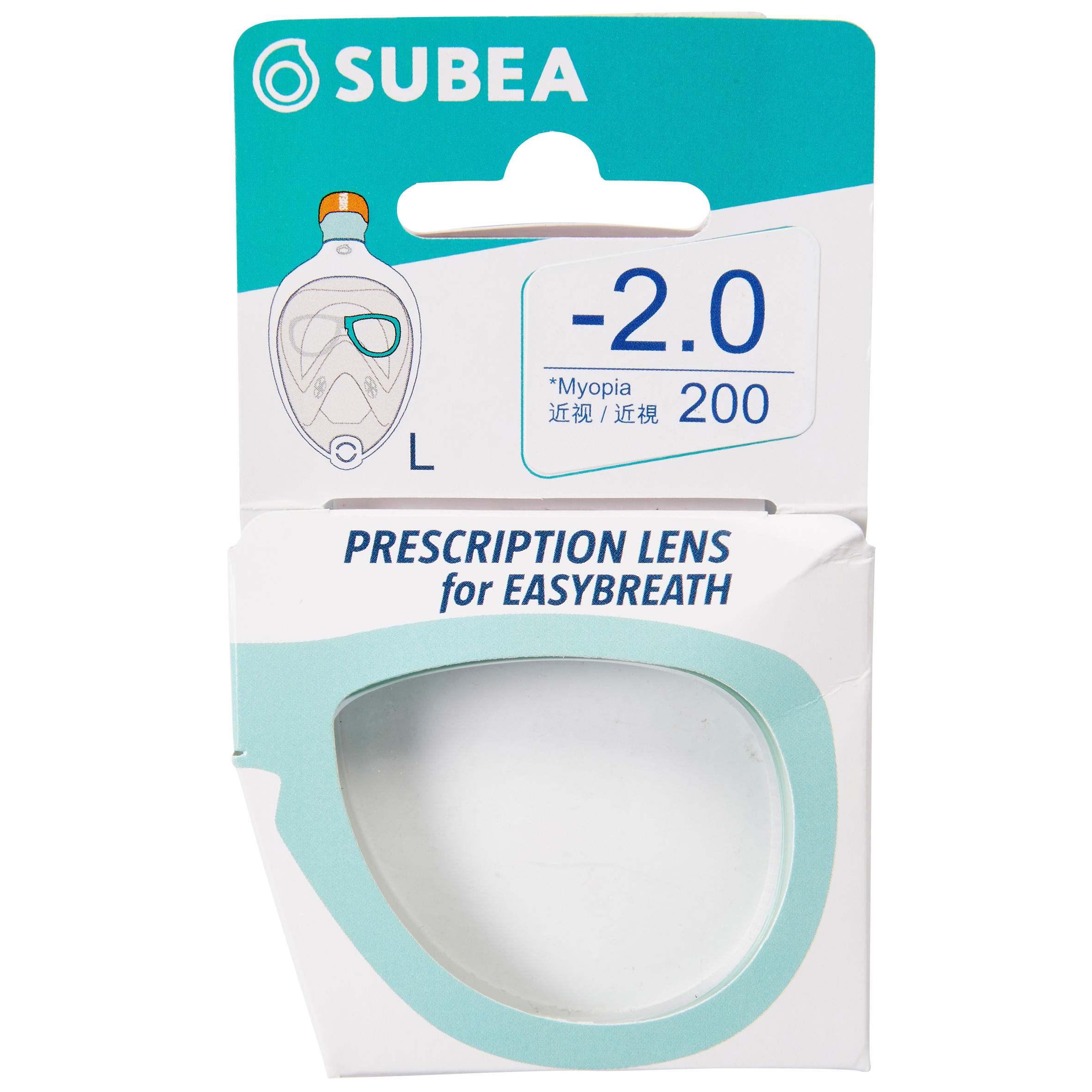 Left Corrective Lens for Easybreath Masks