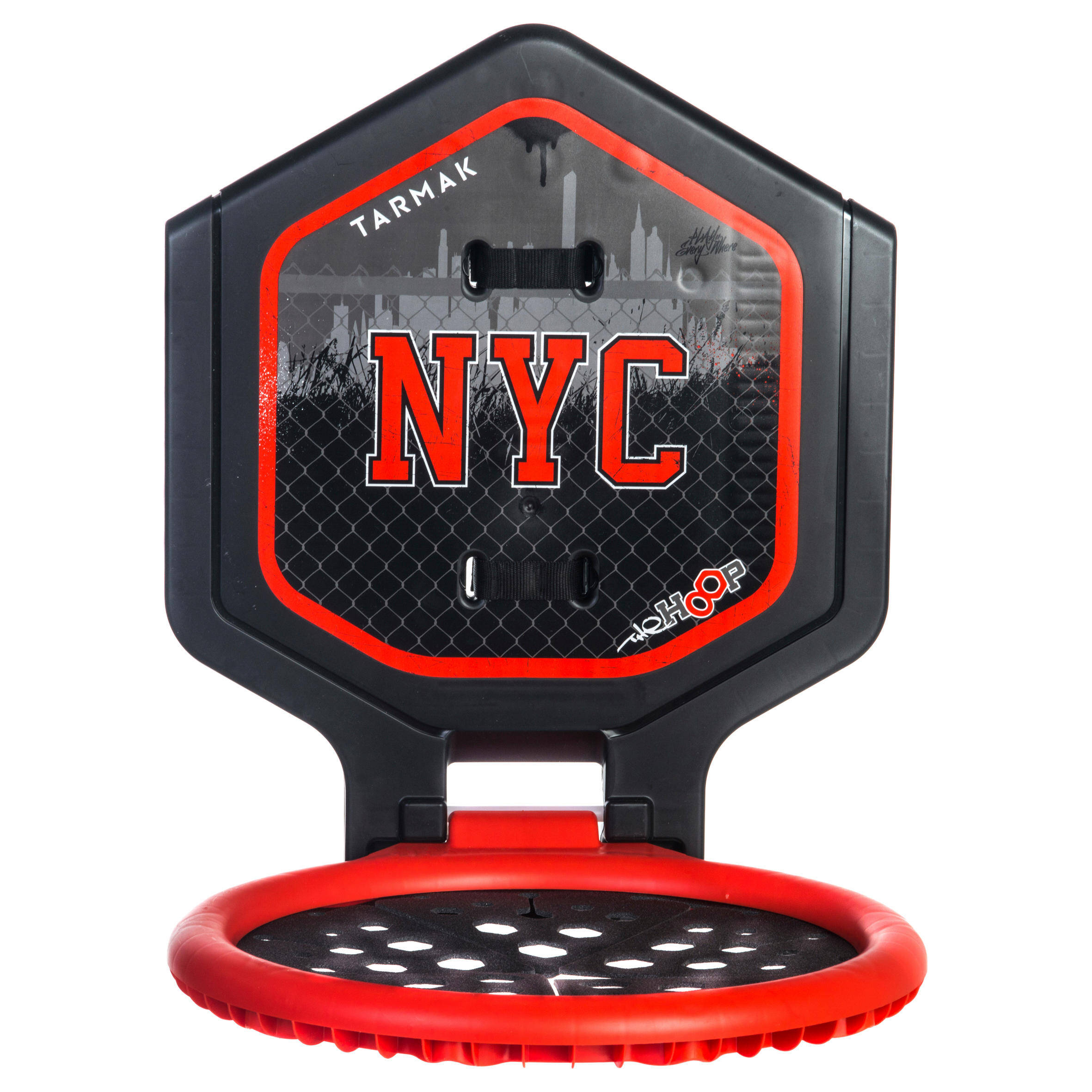The Hoop Kids'/Adult Basketball Hoop - Black/Red NYCTransportable. -  1