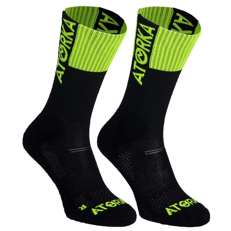 Házenkářské ponožky H500 černo-zelené