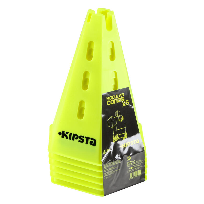 PRODUCTO OCASIÓN: Lote 6 Conos Modular Kipsta 30cm Etrenamiento Amarillo