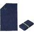 Swimming Microfibre Striped Towel Size L 80 x 130 cm Dark Blue
