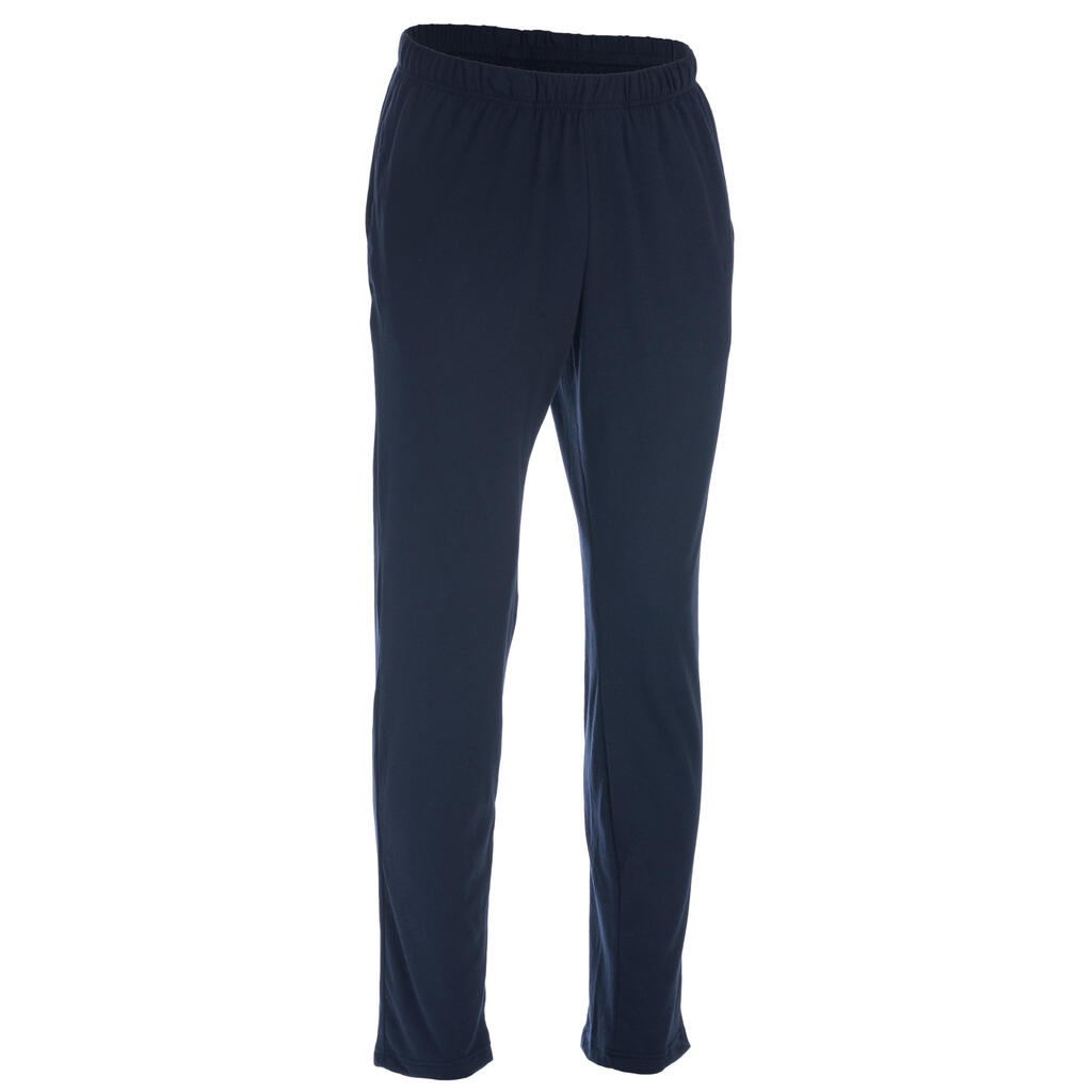 Jogginghose 100 Regular Pilates sanfte Gymnastik Herren marineblau