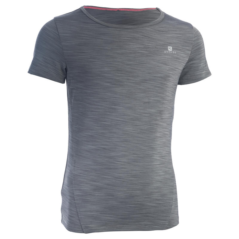 Playera 560 mangas cortas gimnasia niña gris Playera 560 mangas cortas gimnasia niña gris