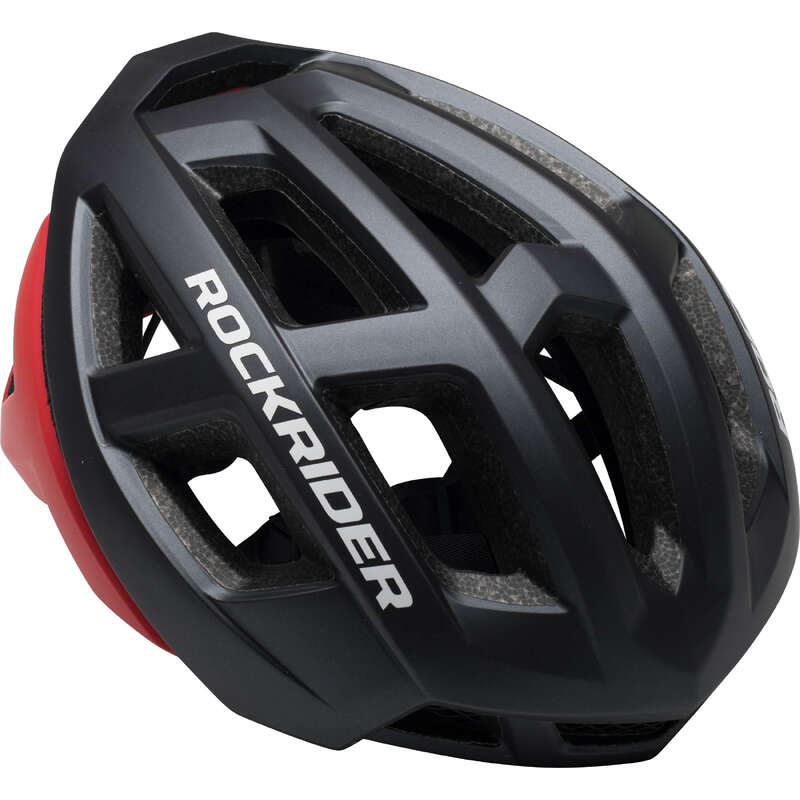 ROCKRIDER XC MTB Helmet Grey/Red Decathlon