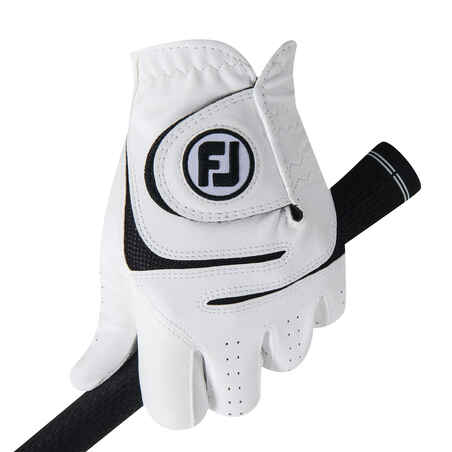 MEN'S GOLF GLOVE WEATHERSOF RIGHT HANDED - FOOTJOY WHITE