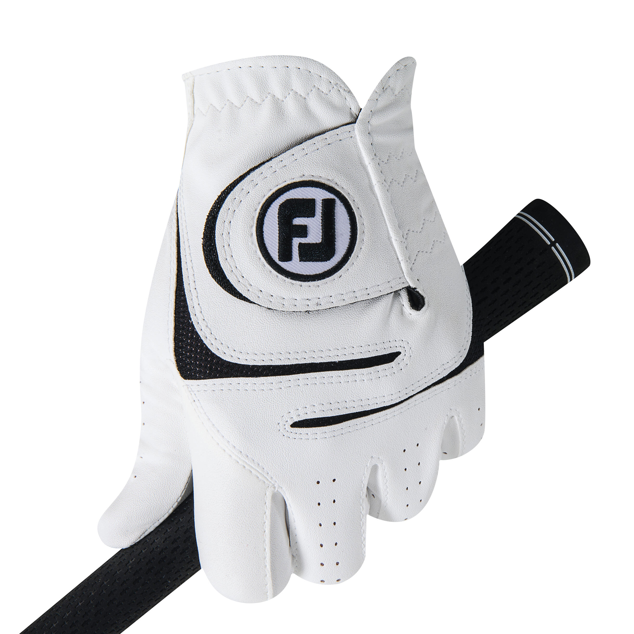 MEN'S GOLF GLOVE WEATHERSOF RIGHT HANDED - FOOTJOY WHITE 1/4