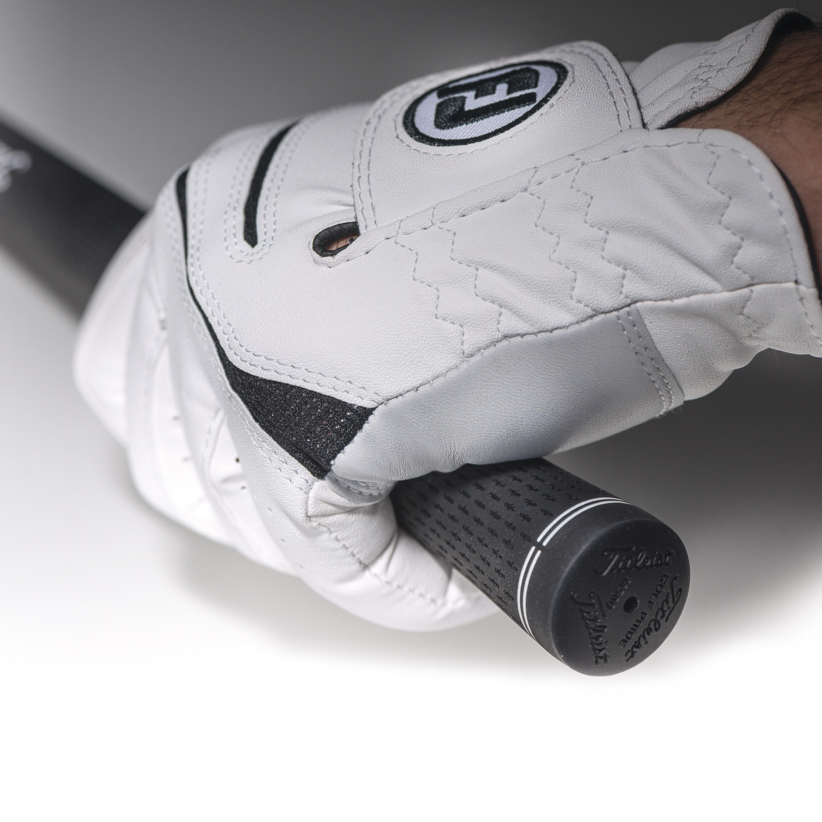MEN'S GOLF GLOVE WEATHERSOF RIGHT HANDED - FOOTJOY WHITE 3/4