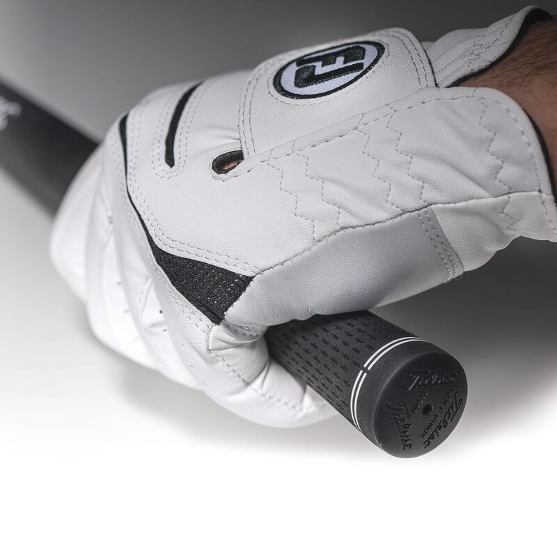 Pánská golfová rukavice Weathersof pro praváky bílá