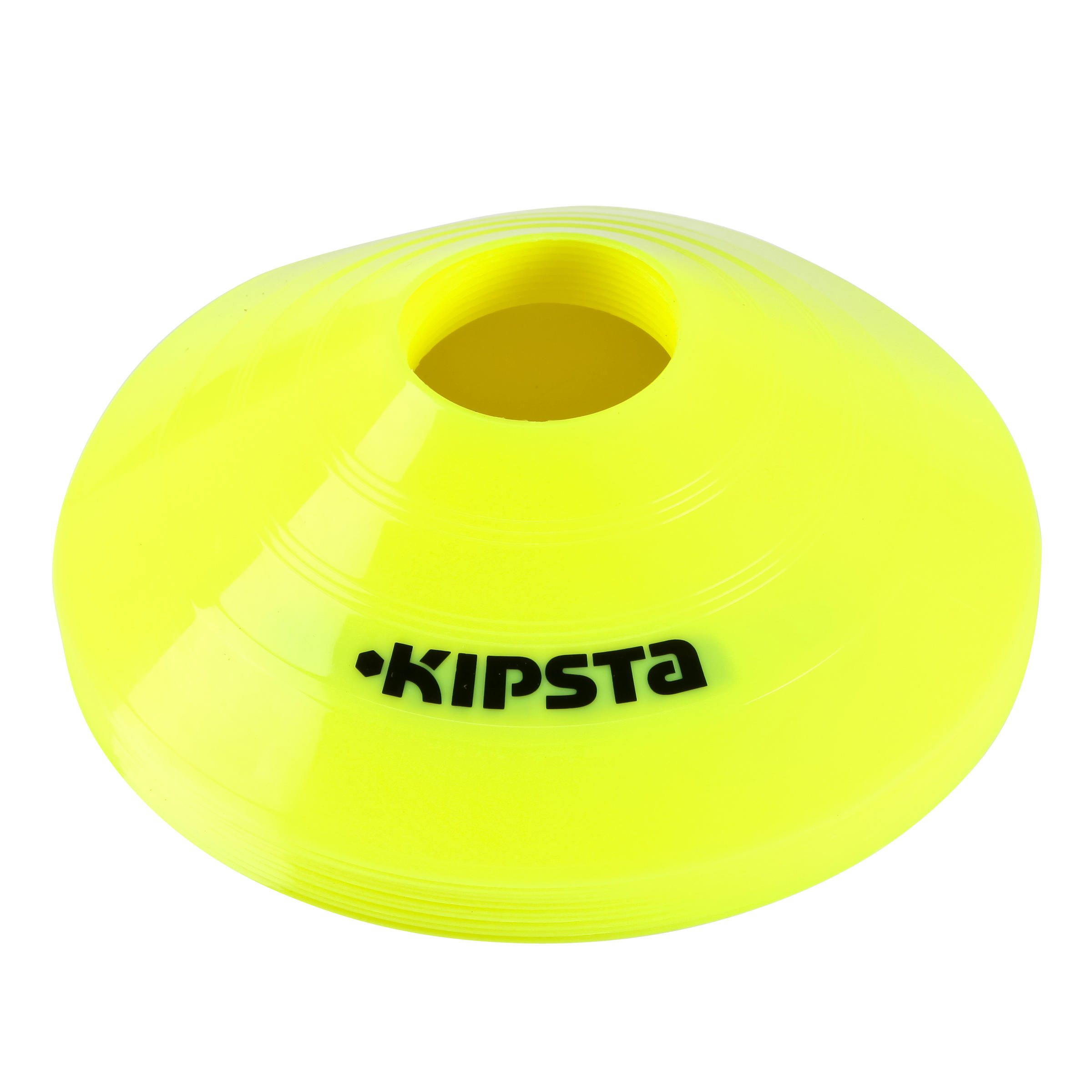 Flat Disc Markers 10-Pack - Neon Yellow 3/18