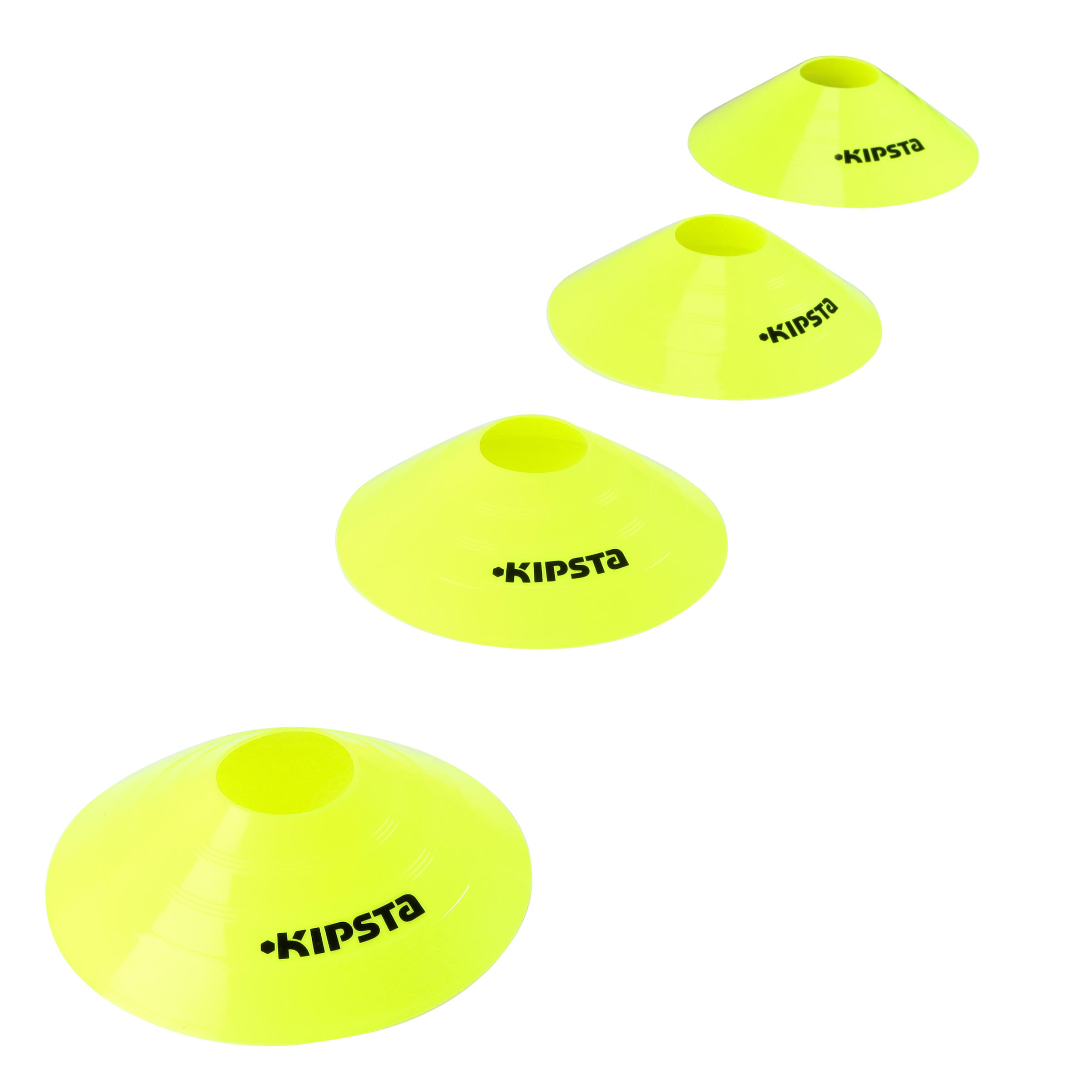 Flat Disc Markers 10-Pack - Neon Yellow 14/18