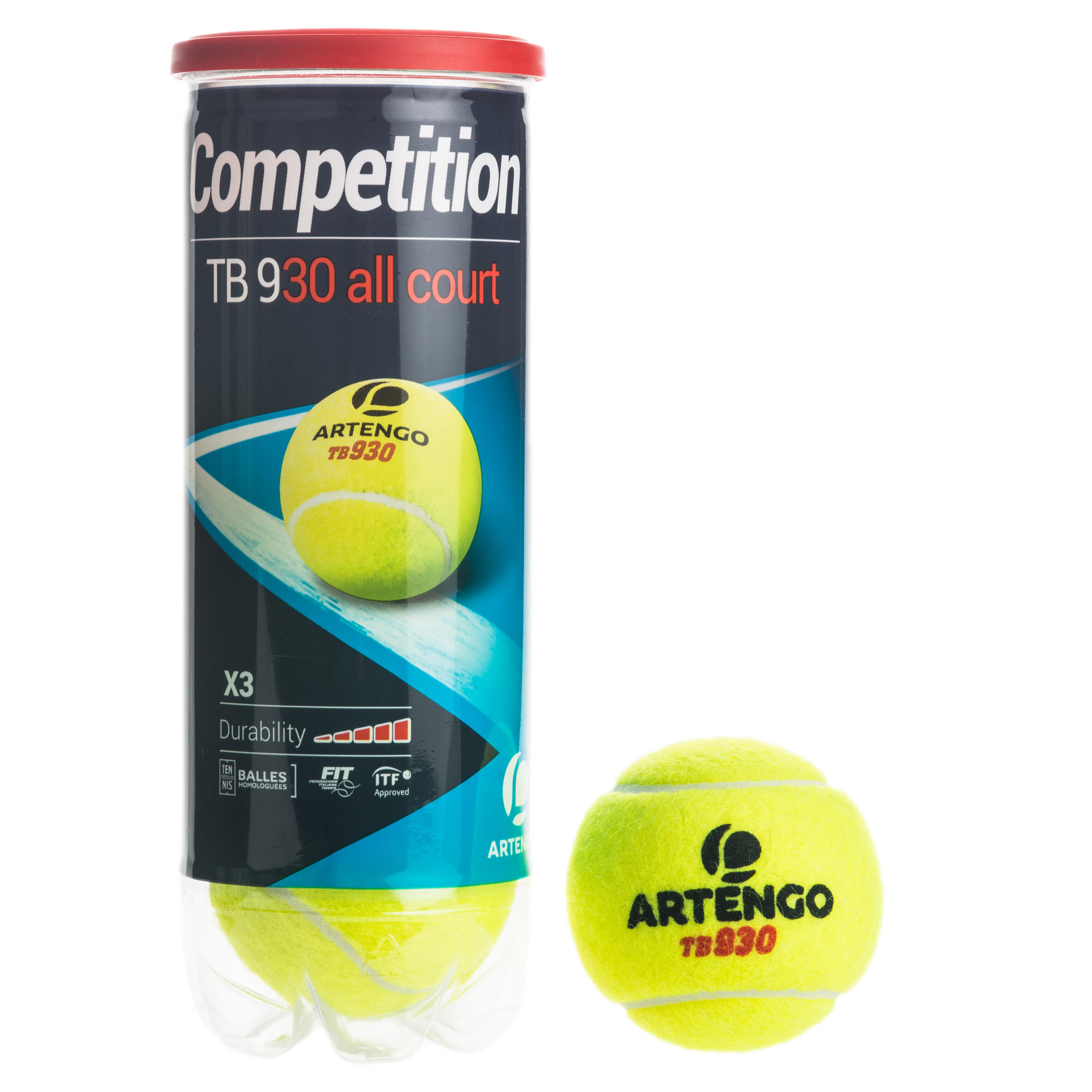 Artengo Tennisbal Competitie Tb 930 3 Stuks Geel artengo kopen in de aanbieding