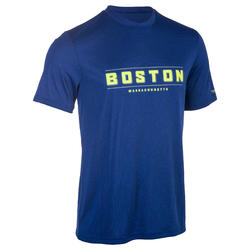 TEE SHIRT DE BASKETBALL HOMME DEBUTANT/ CONFIRME FAST TARMAK BOSTON BLEU JAUNE