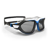 500 ACTIVE Swimming Mask, Size L Black Blue, Smoke Lenses