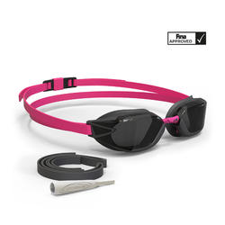 Lunettes de natation 900 B-FAST Noir Rose verres fumés