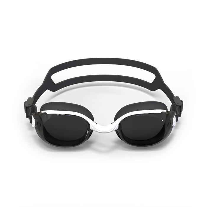 0度深色鏡片泳鏡b Fit 500 黑色白色 Decathlon