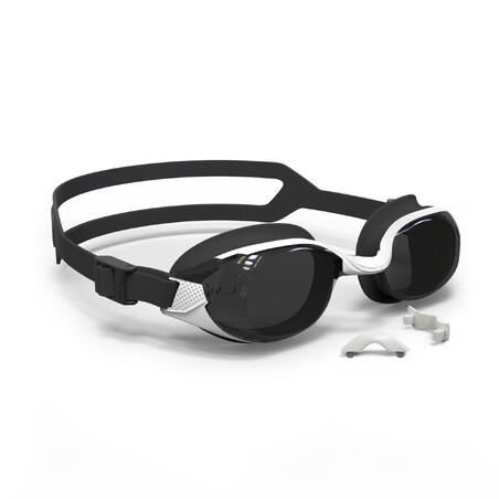 Crno - bele naočare za plivanje sa zatamnjenim sočivima