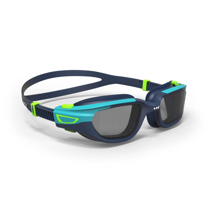 500 SPIRIT Swimming Goggles, Size S - Blue Green, Smoke Lenses 500 SPIRIT Swimming Goggles, Size S - Blue Green, Smoke Lenses
