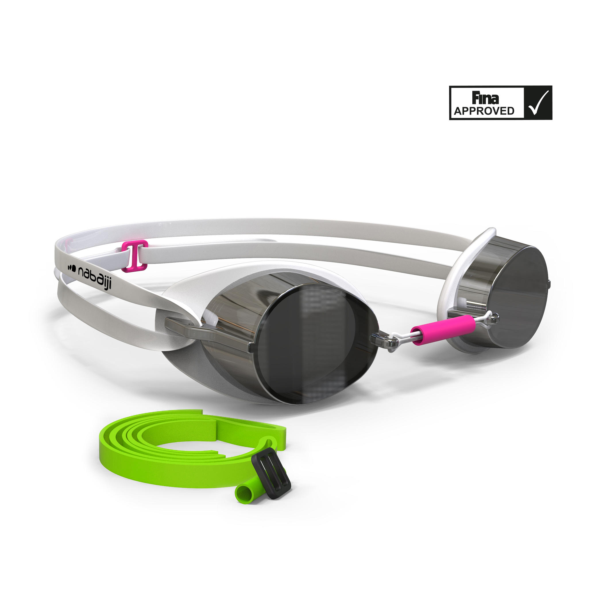 

Swimming Goggles Swedish Mirror Lens - Green -  By NABAIJI | Decathlon