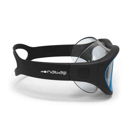 SWIMMING POOL MASK SWIMDOW SIZE L CLEAR LENSES - BLACK BLUE