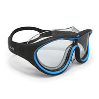 Máscara de Natación 100 Swimdow Negro Azul Talla L