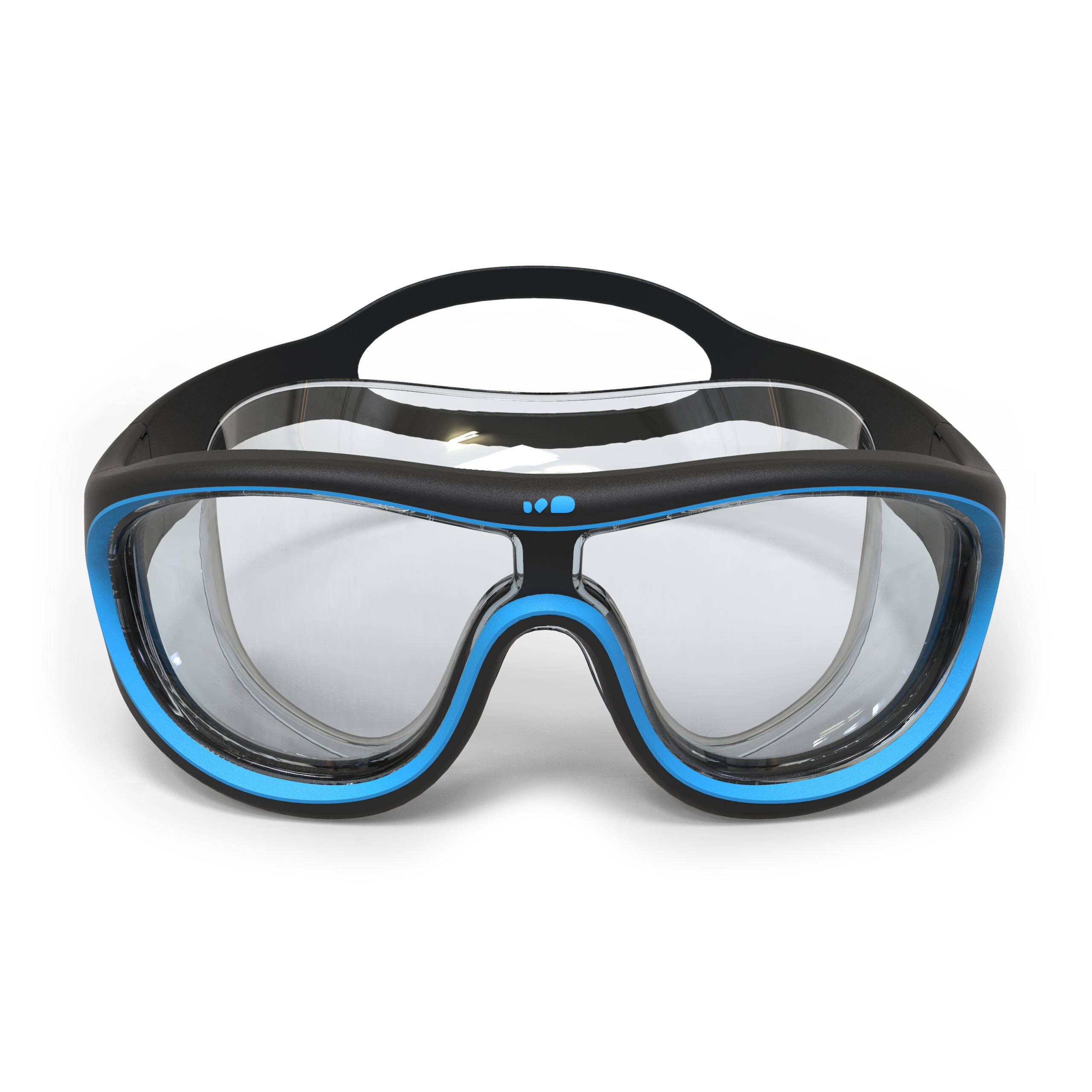 SWIMMING POOL MASK SWIMDOW SIZE L CLEAR LENSES - BLACK BLUE -  4