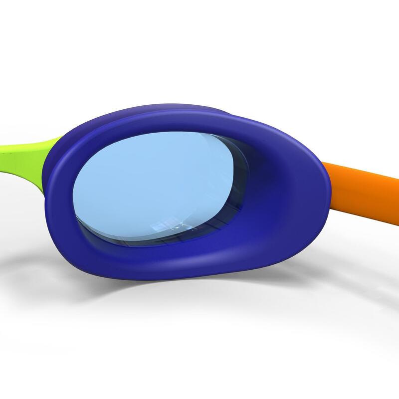 Zwembril Xbase Dye heldere glazen blauw/oranje maat S