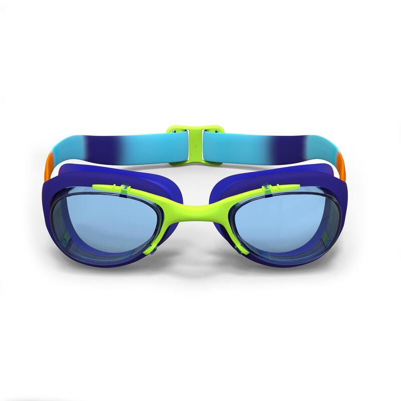 Çocuk Yüzücü Gözlüğü - Mavi/Yeşil - Şeffaf Camlar - Xbase