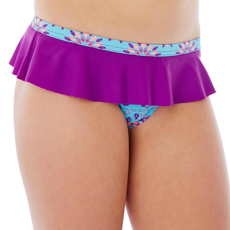 Maillot de natation fille deux pièces Riana Skirt Plum violet